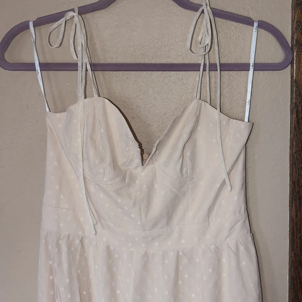 Lulu's Polka Dot Sheer Teired Maxi Dress - Picture 7 of 9